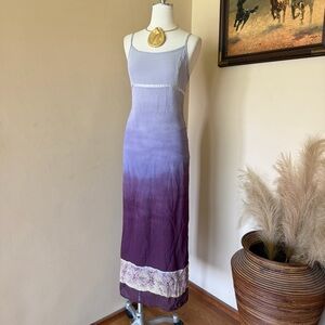 American Eagle Outfitters Lavender to Plum Ombre Midi Slip Dress